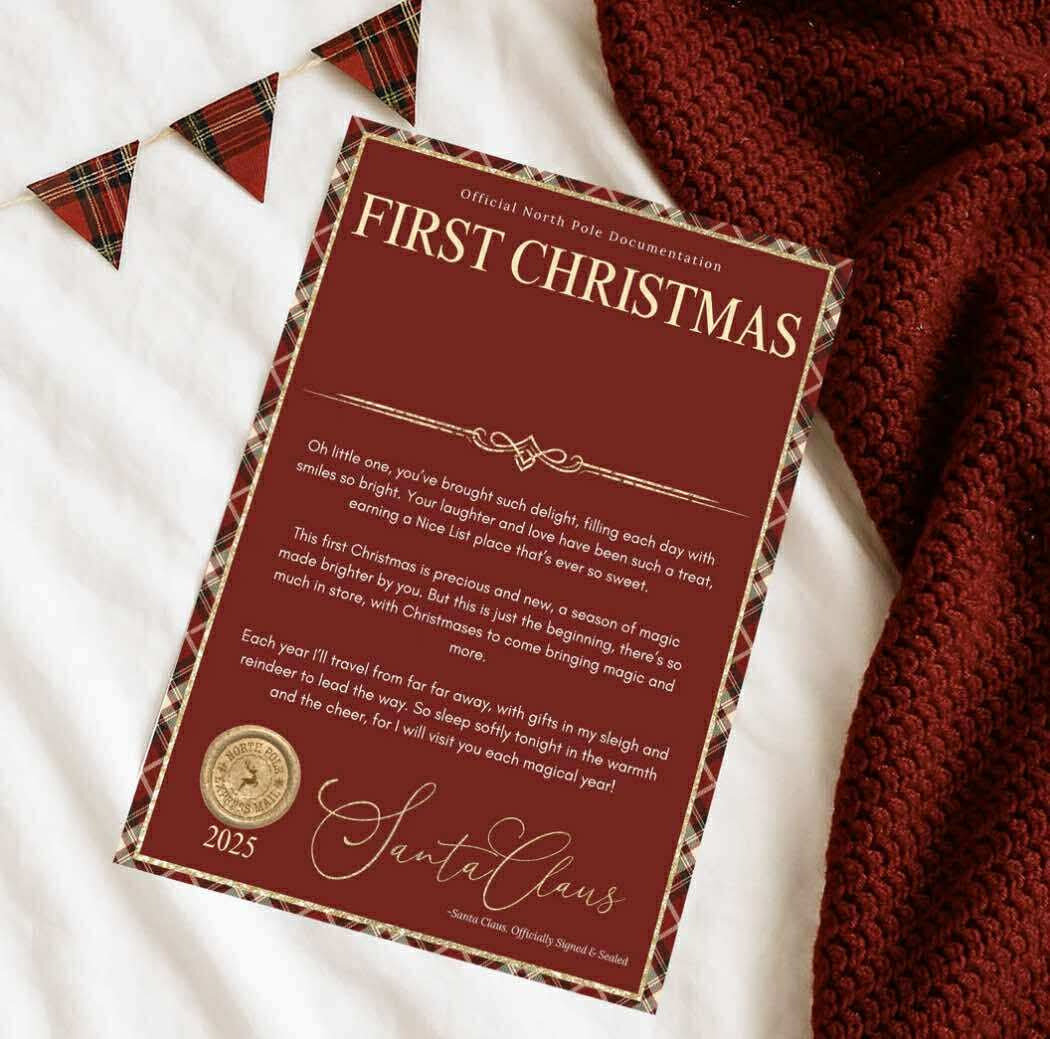 Personalised my first Christmas letter