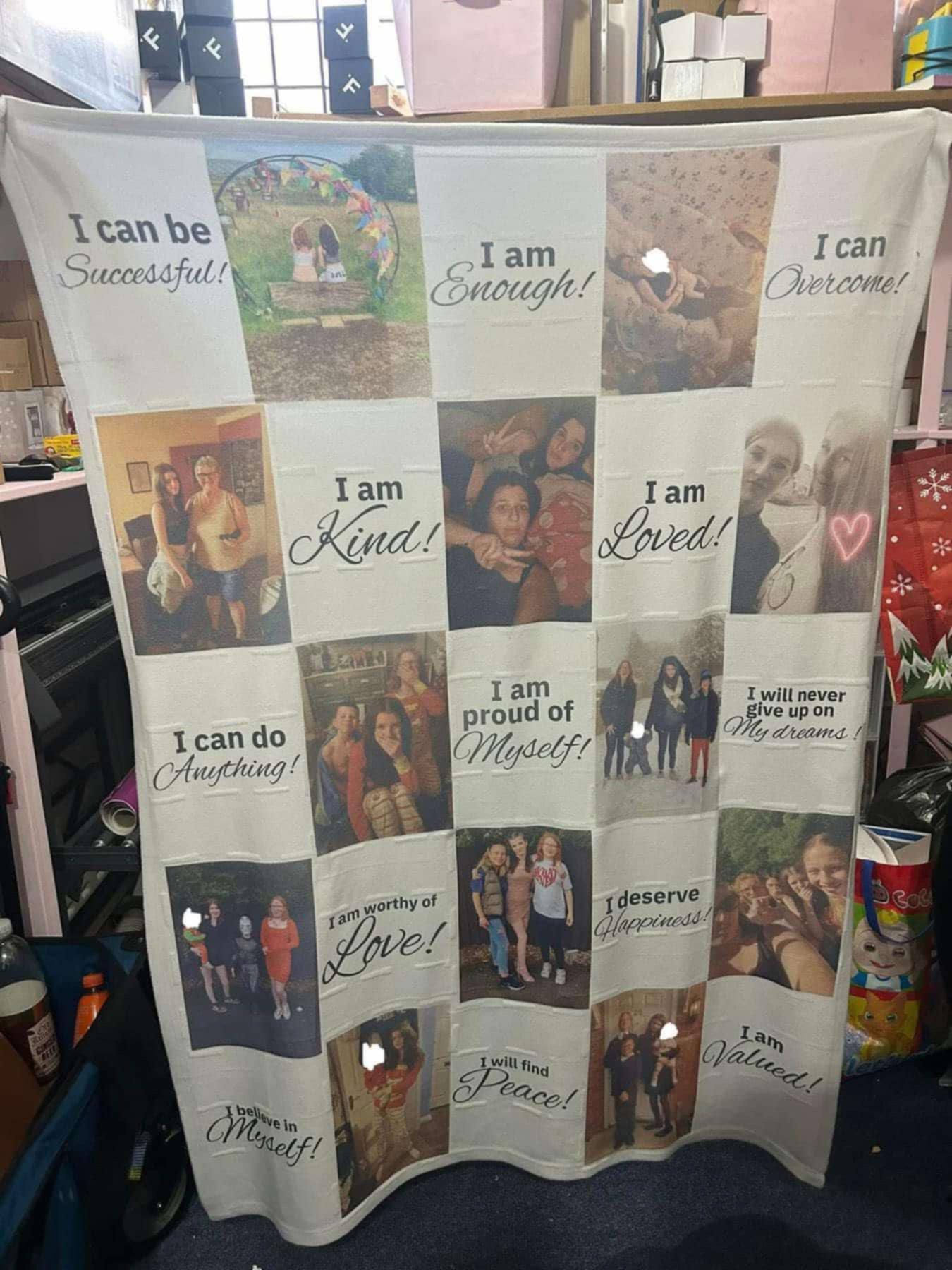 Personalised photo blanket