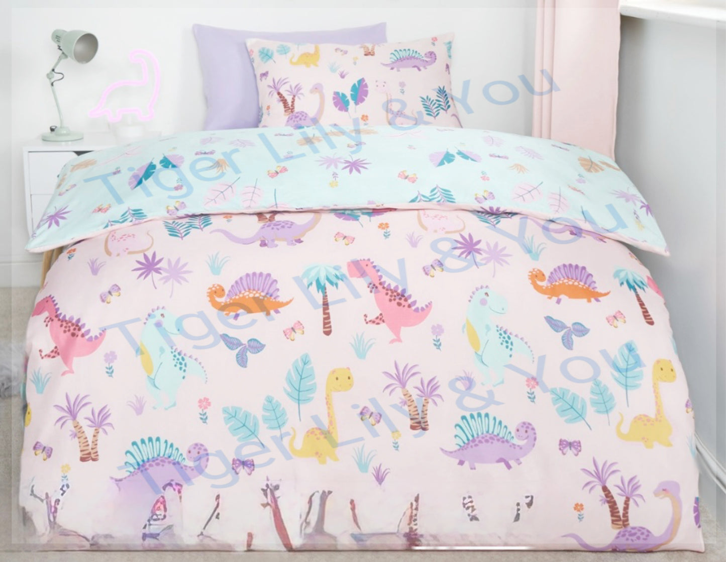 Girls Dinosaur duvet set