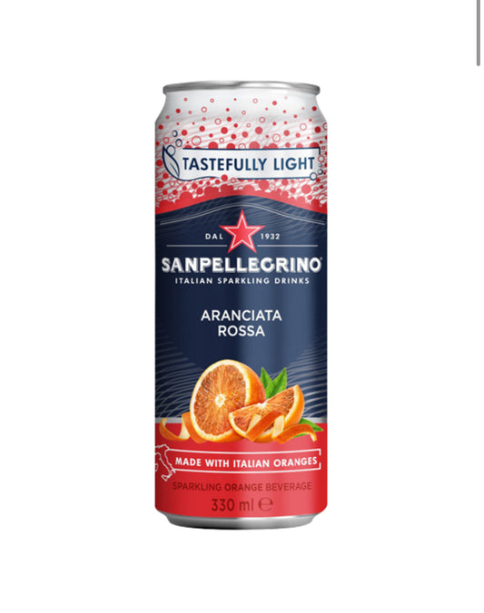 San Pellegrino Aranciata Rossa (Blood Orange) Cans (24 x 330ml)