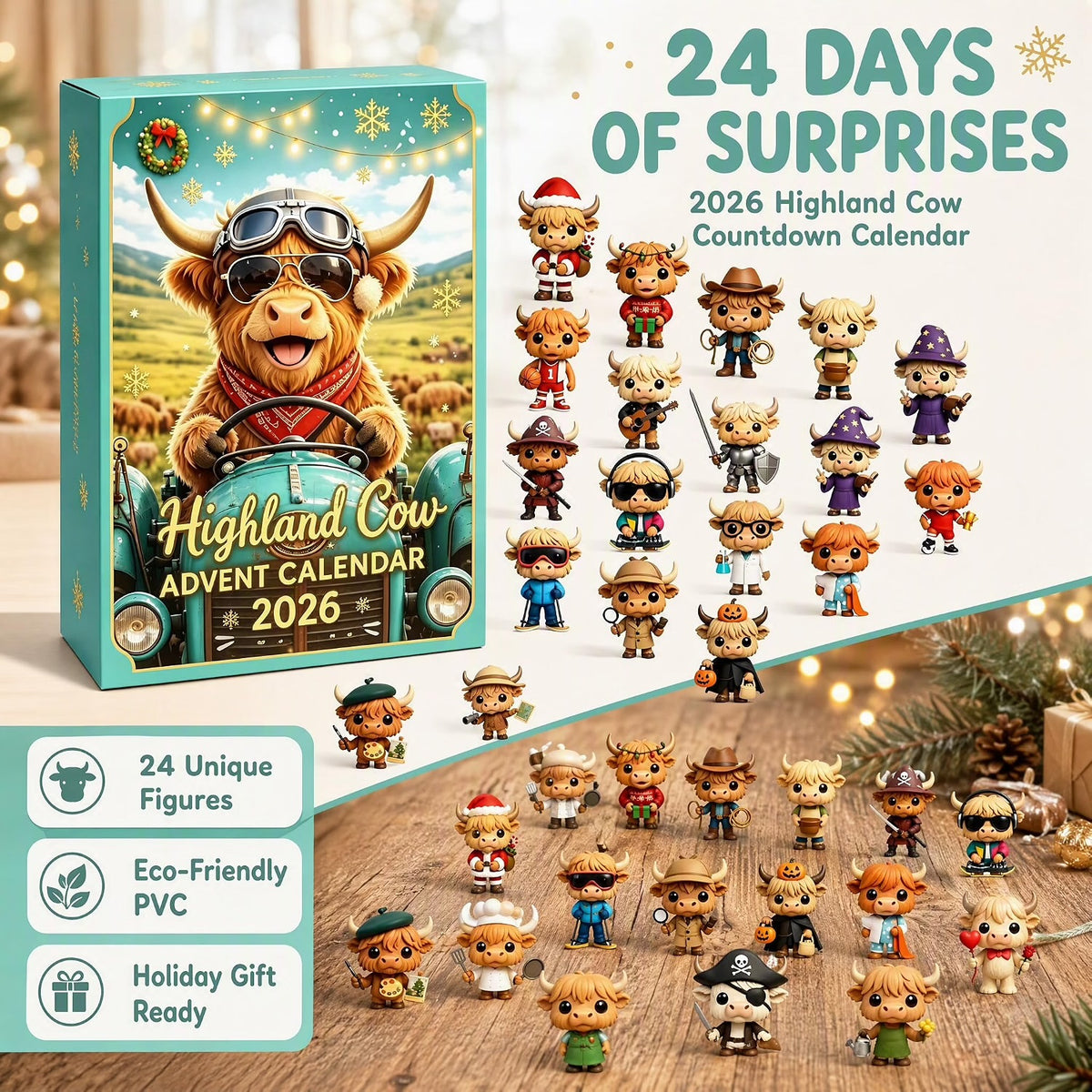 Highland cow advent calendar