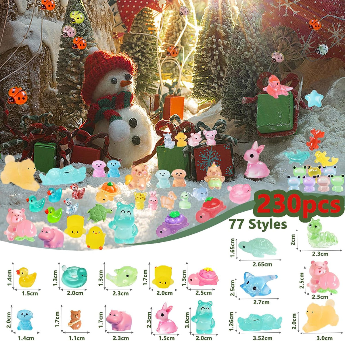 230 piece resin animals