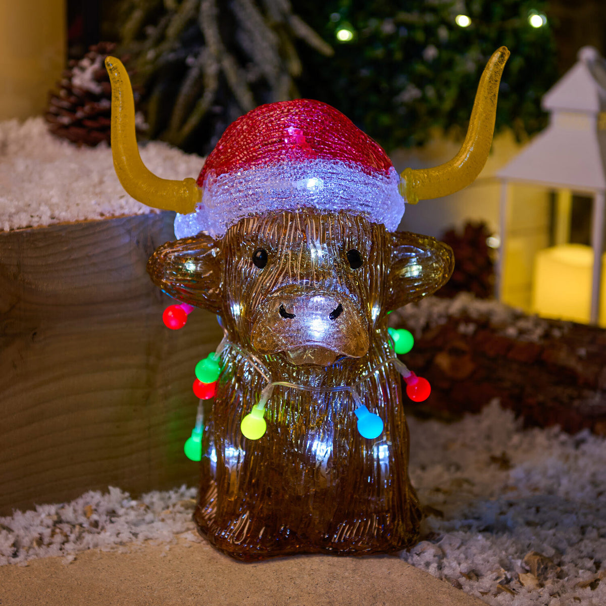 Acrylic highland cow light decoration