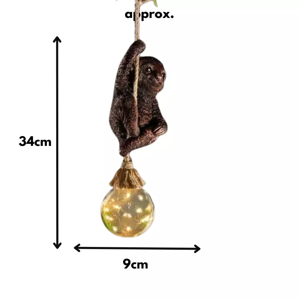 Solar LED Climbing Sloth Garden Ornament Large Rope