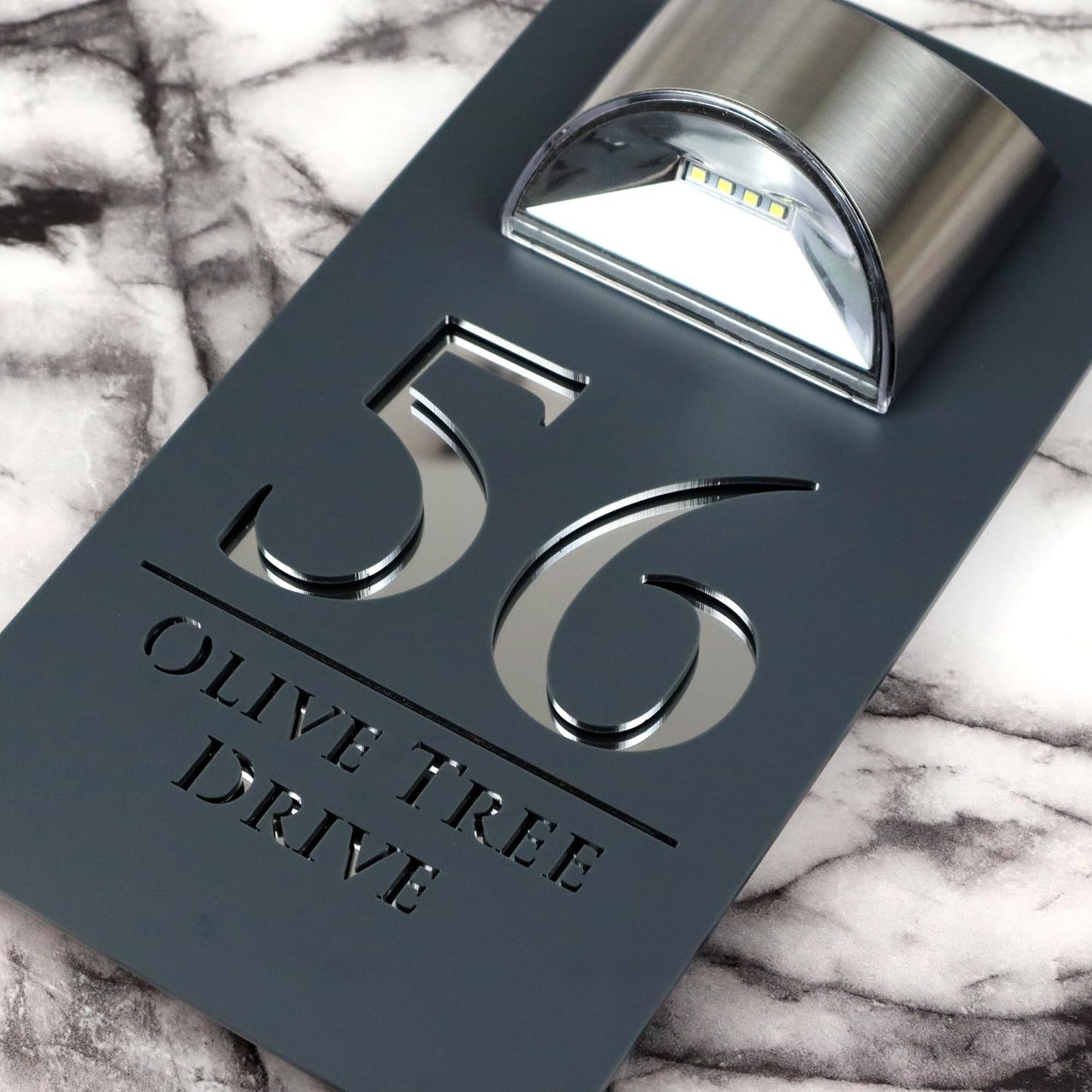 Solar door number sign