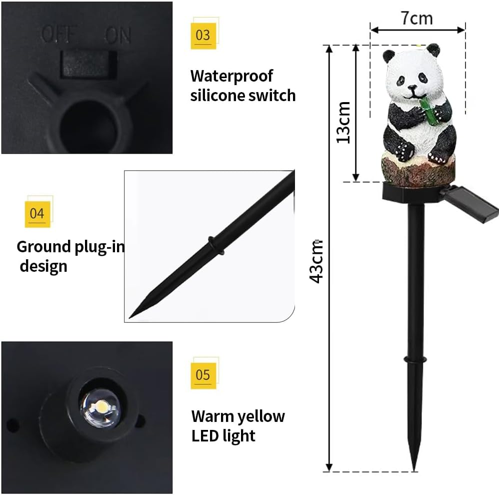 Panda stake Solar light
