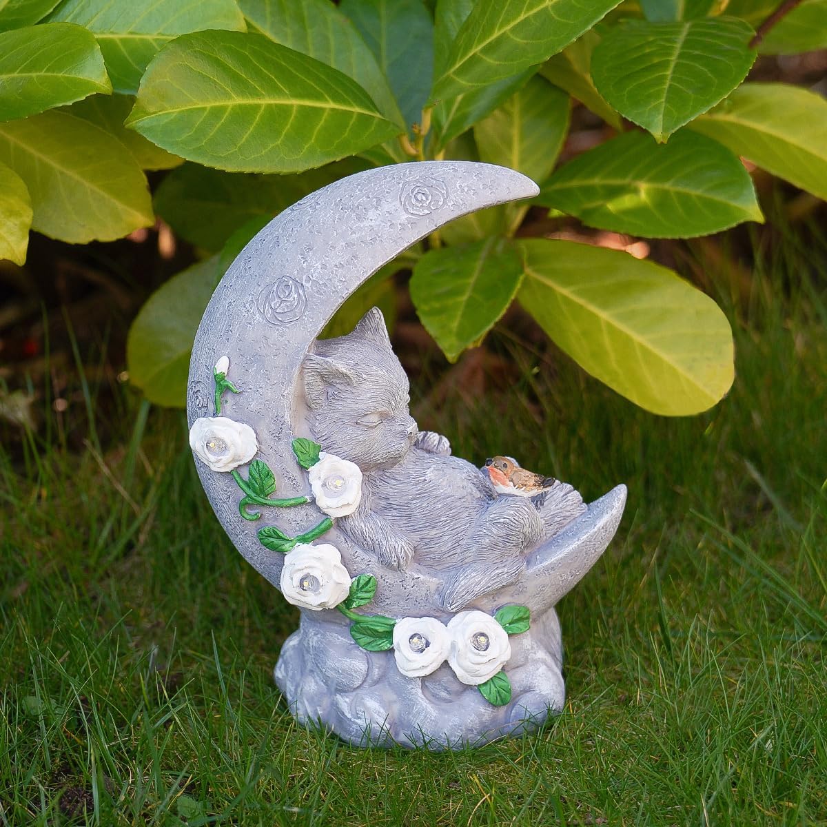 Cat solar ornaments