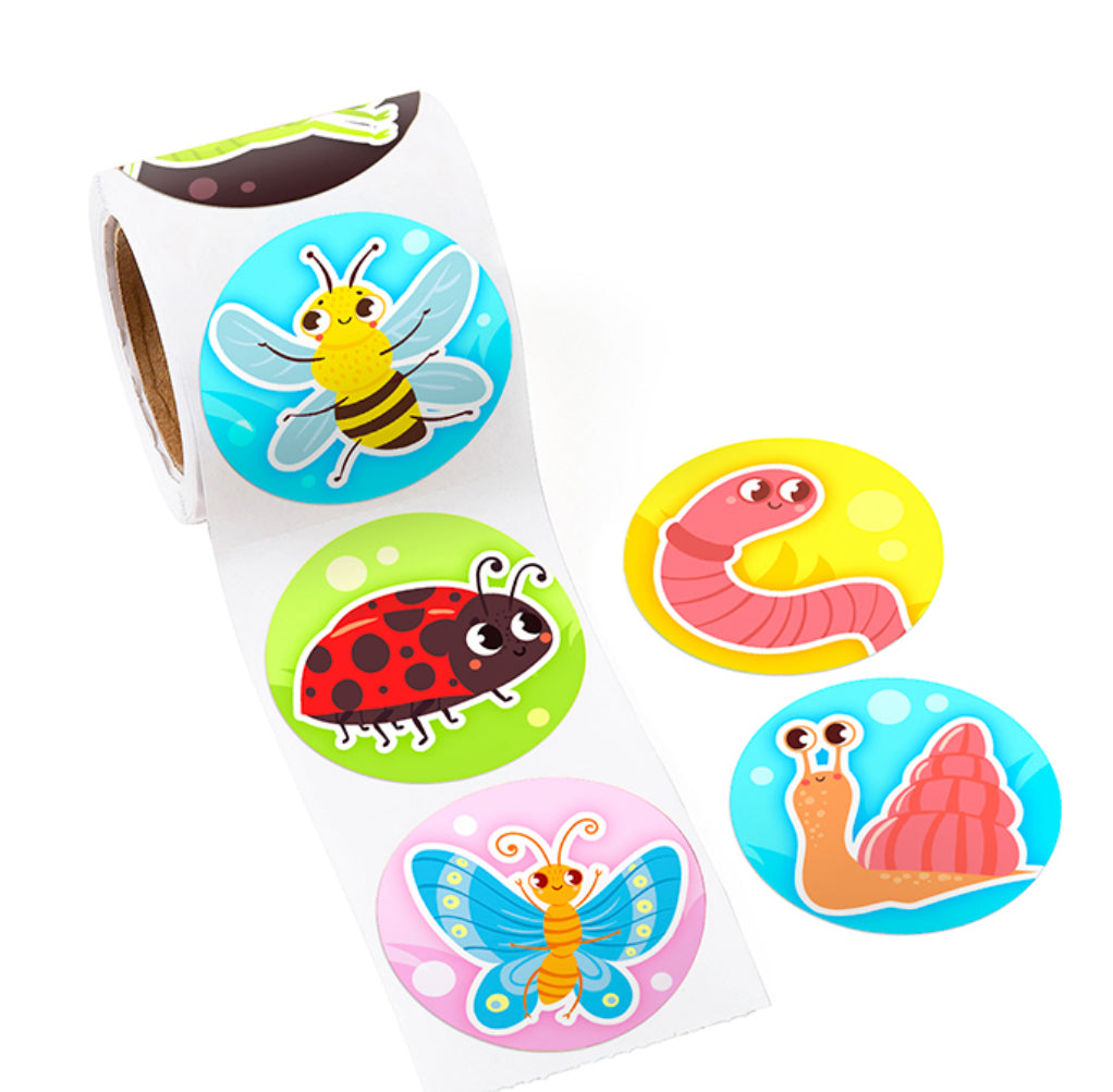 120 sticker rolls, lots to choose from