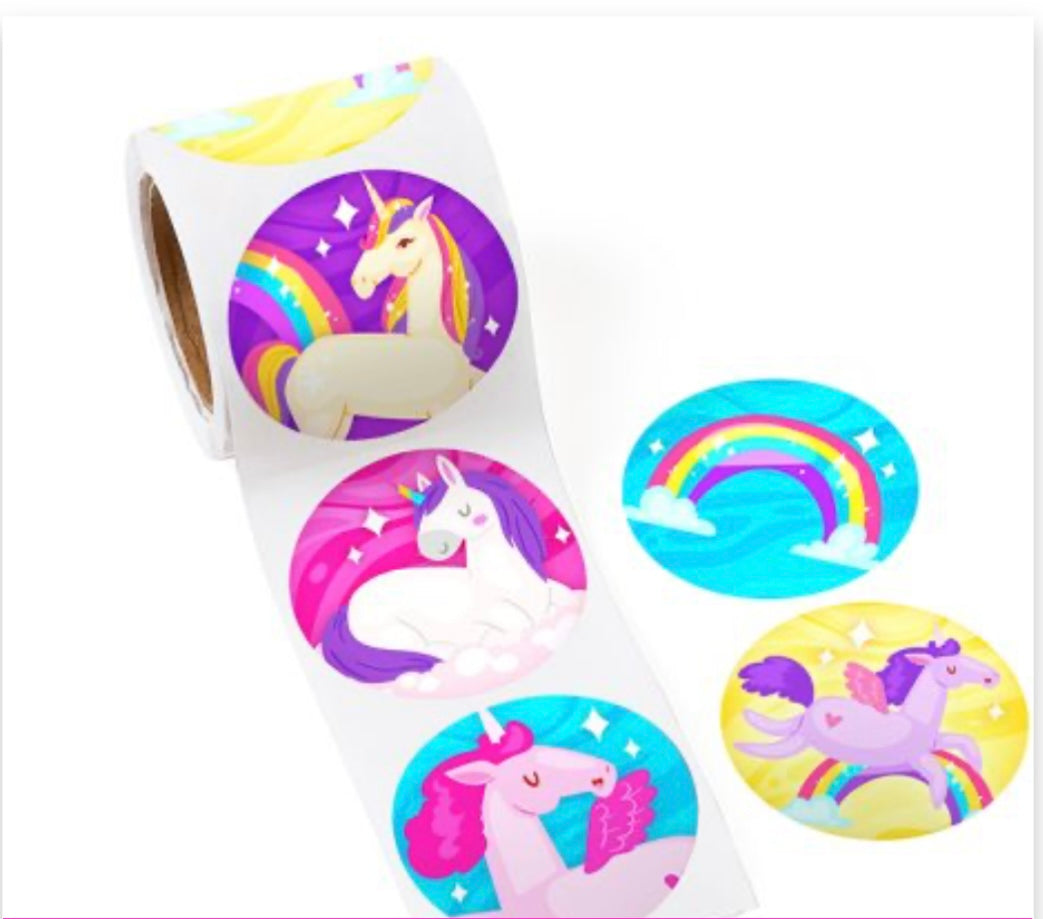 120 sticker rolls, lots to choose from