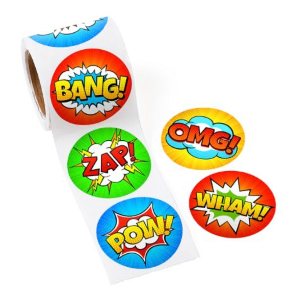 120 sticker rolls, lots to choose from