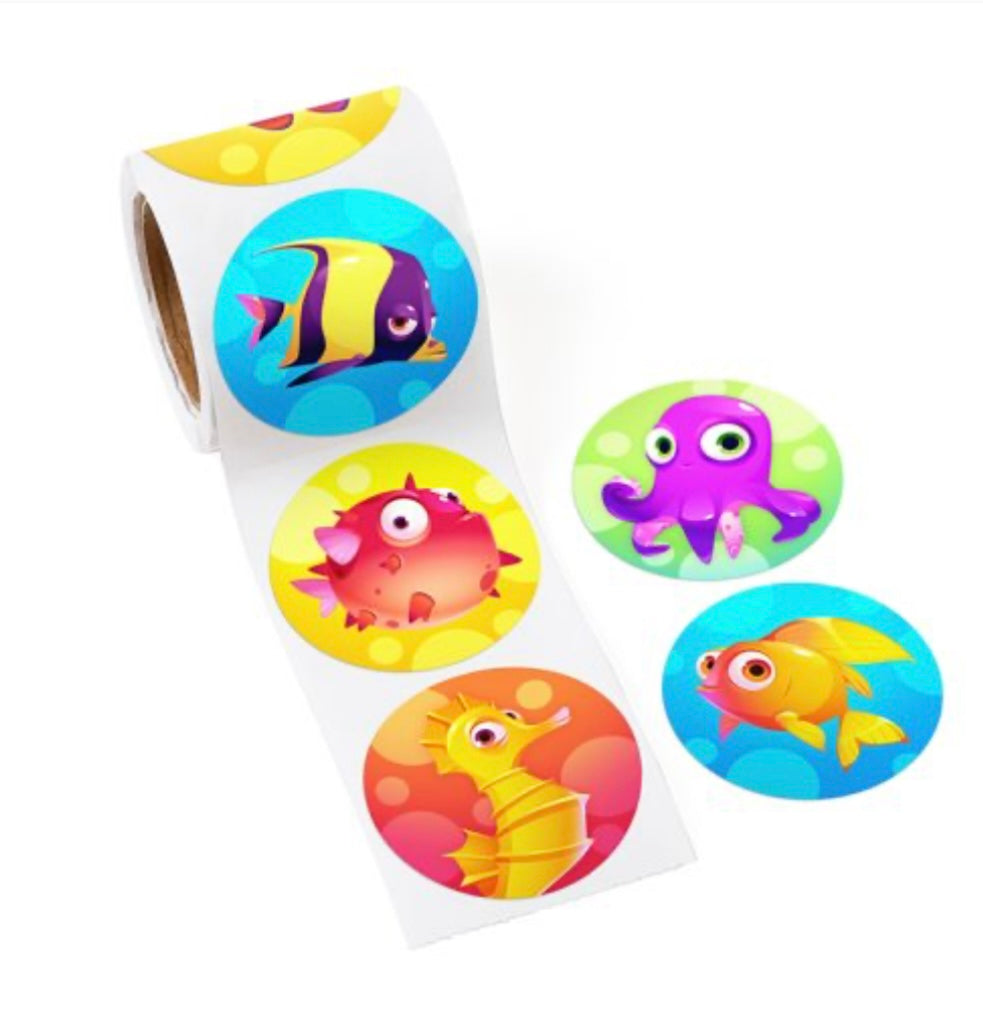 120 sticker rolls, lots to choose from