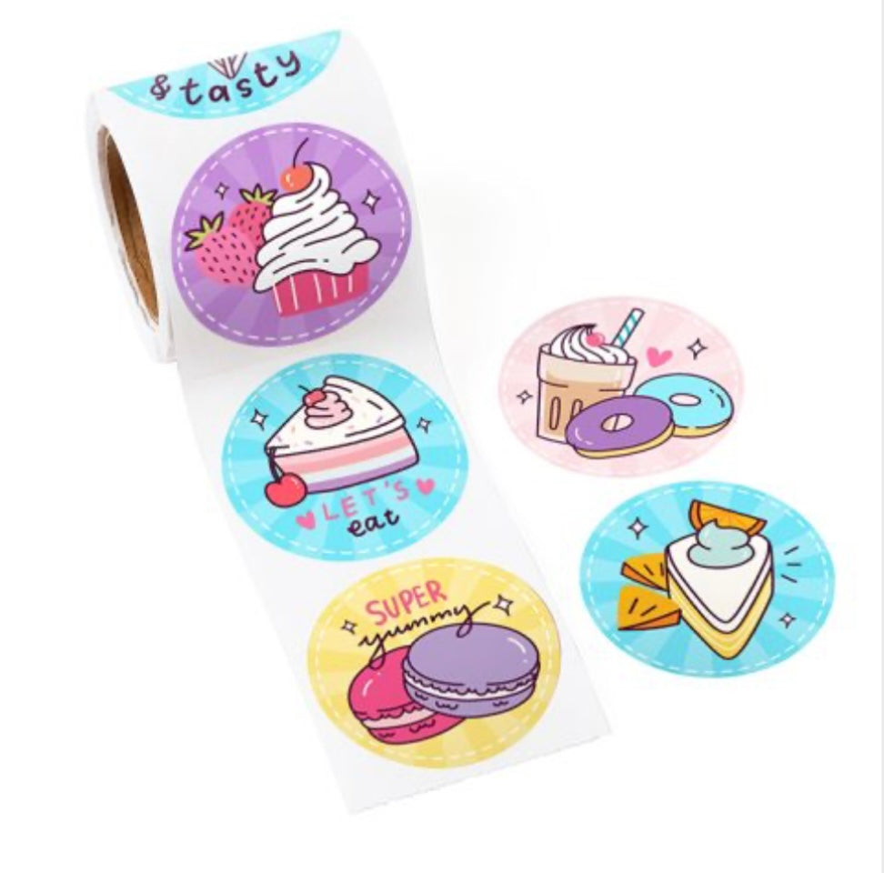120 sticker rolls, lots to choose from