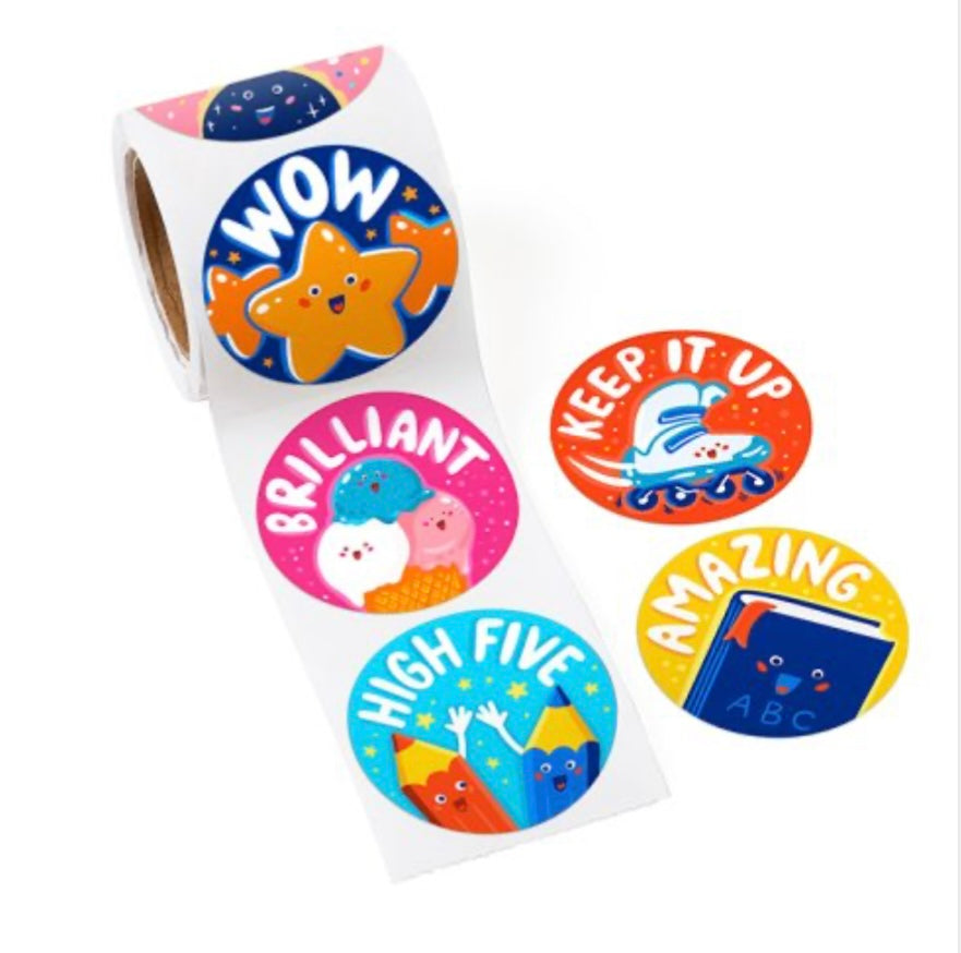 120 sticker rolls, lots to choose from
