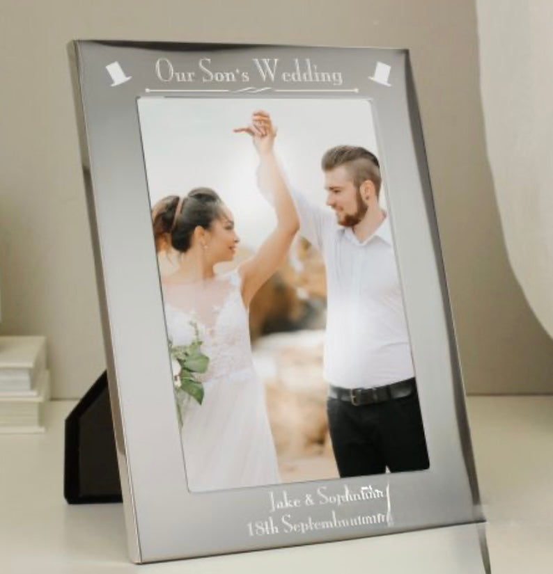 Various silver wedding frames
