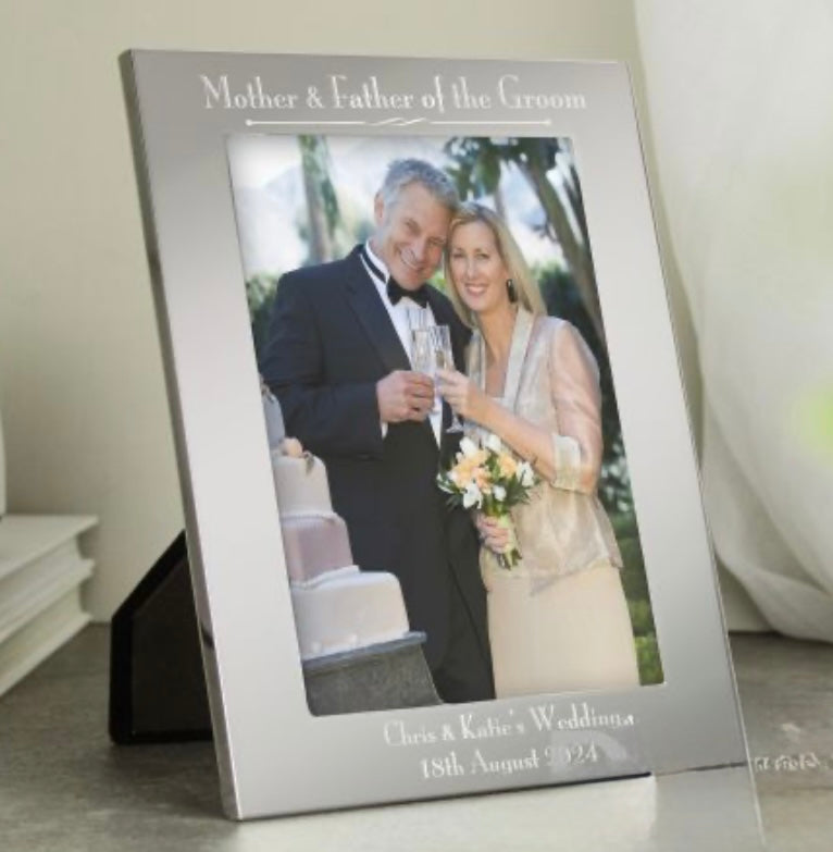 Various silver wedding frames