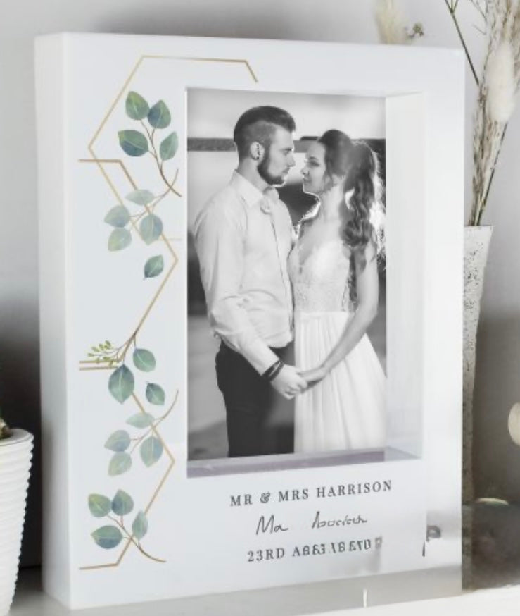 Personalised wedding box frame