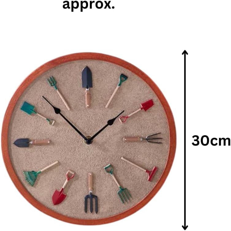 12in Vintage Tools Style Clock