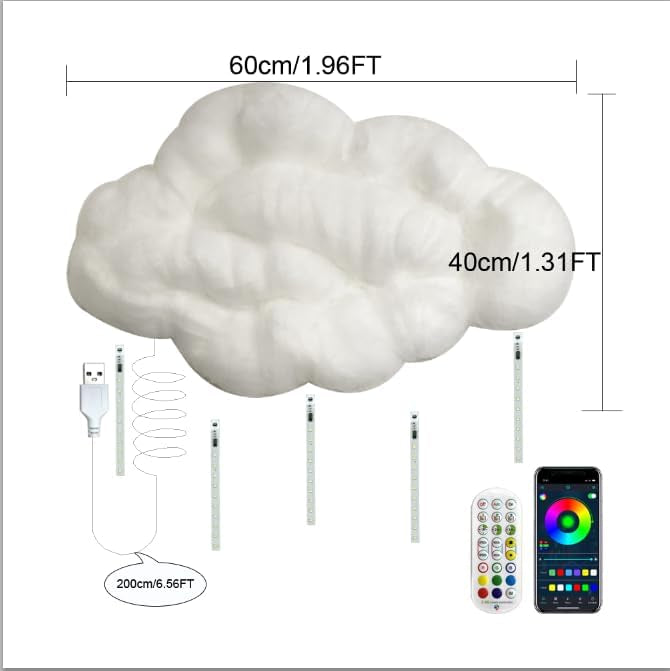 Sensory light rain cloud