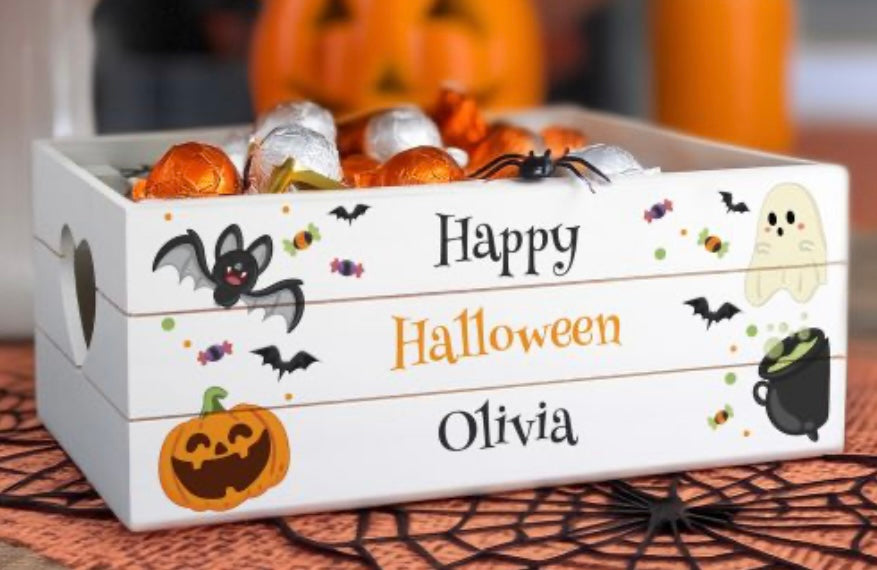 Halloween wooden crates