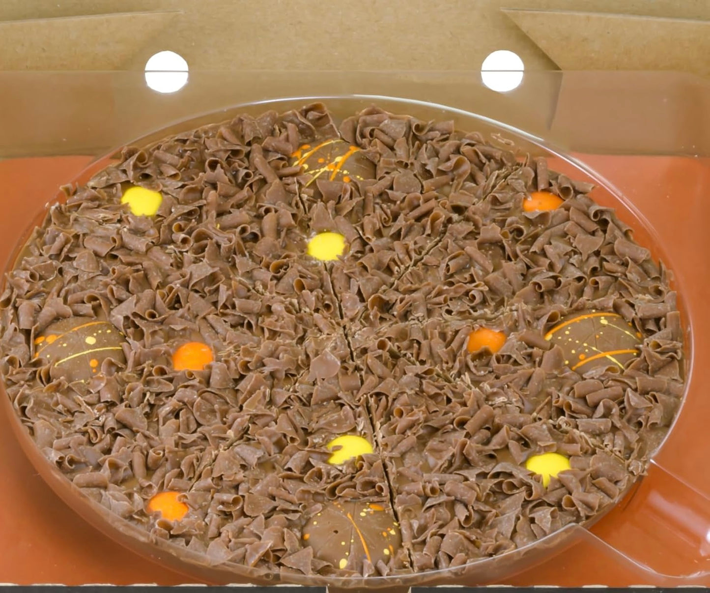 7” peanut butter chocolate pizza