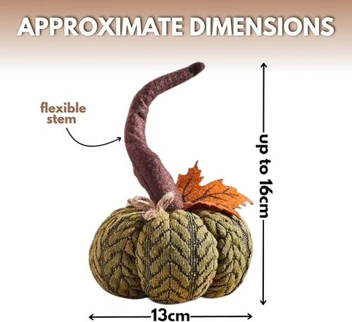 Plush Pumpkin – 13cm Handcrafted Autumn Decoration