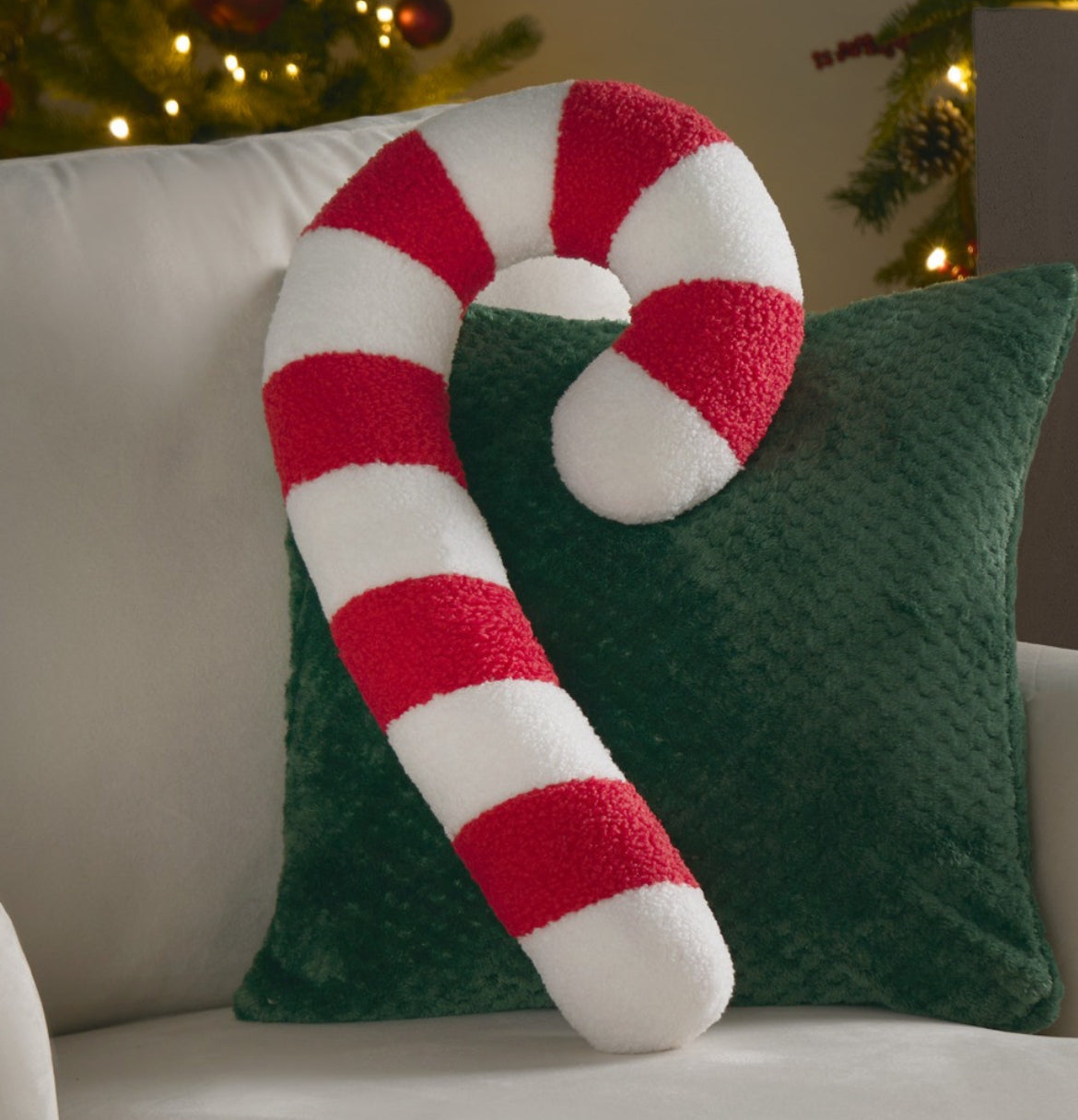 Candy cane cushion