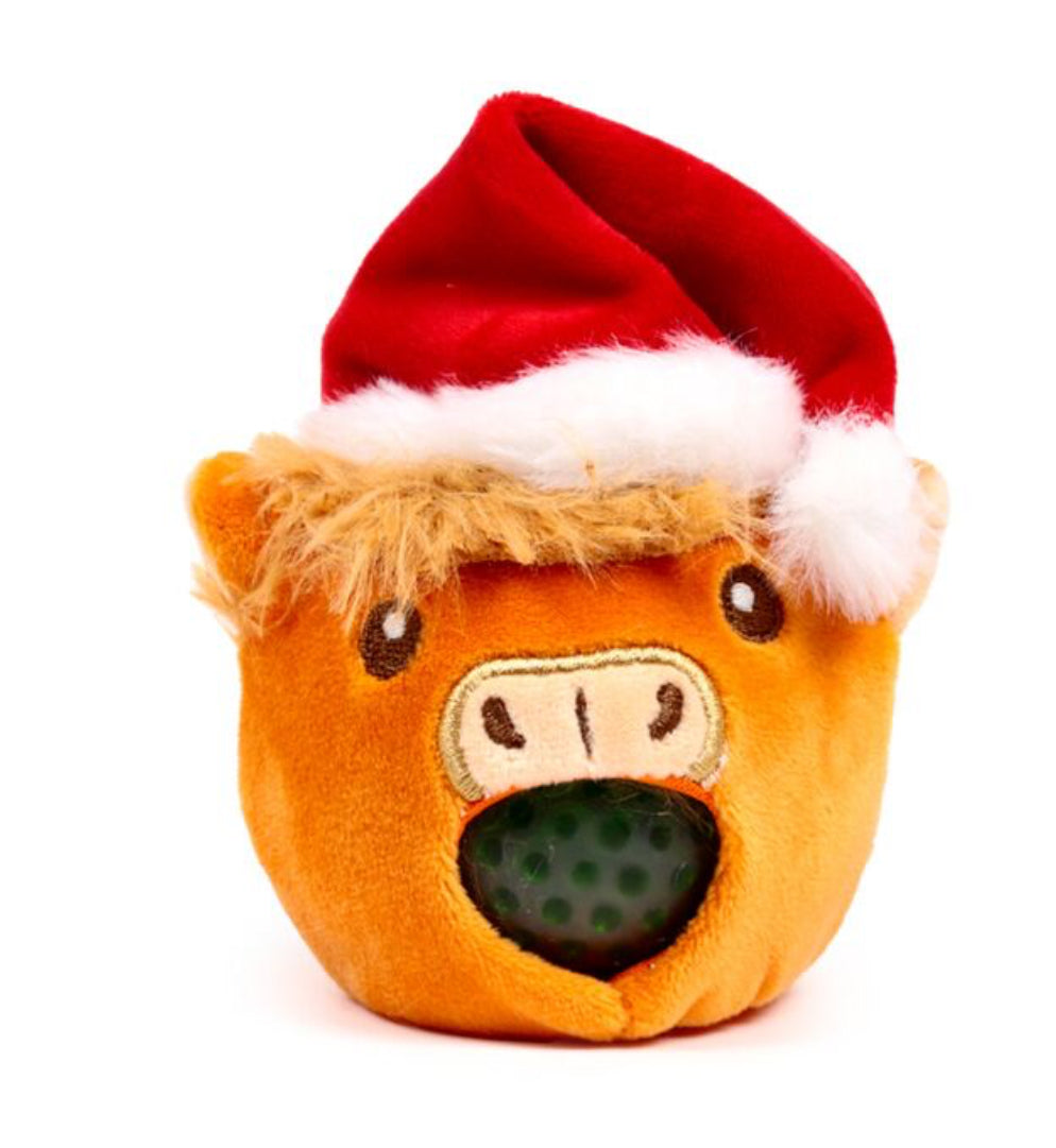 Christmas Highland Cow fidget toy