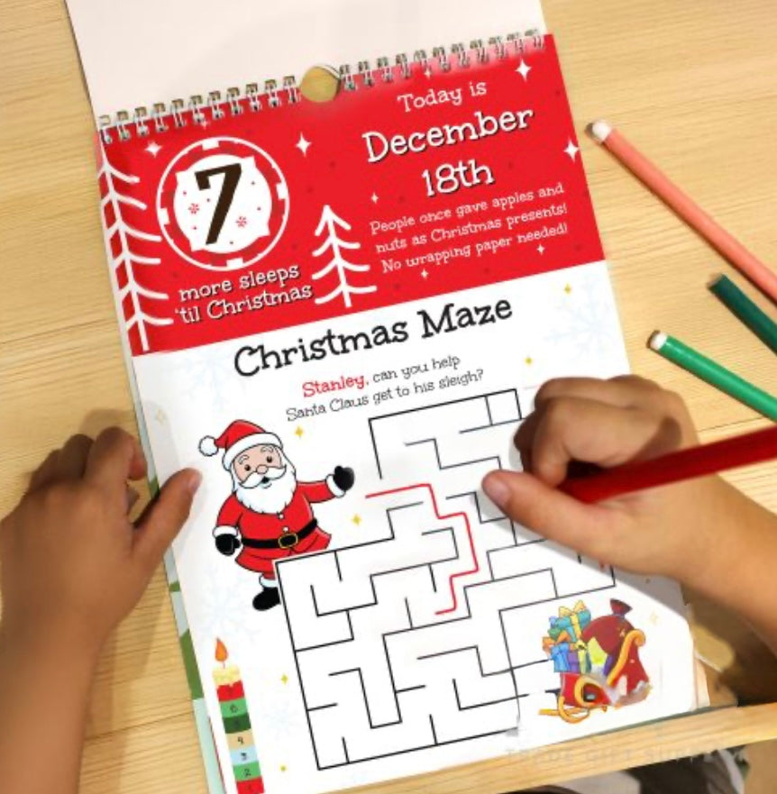 Personalised 24 sleeps activity advent book