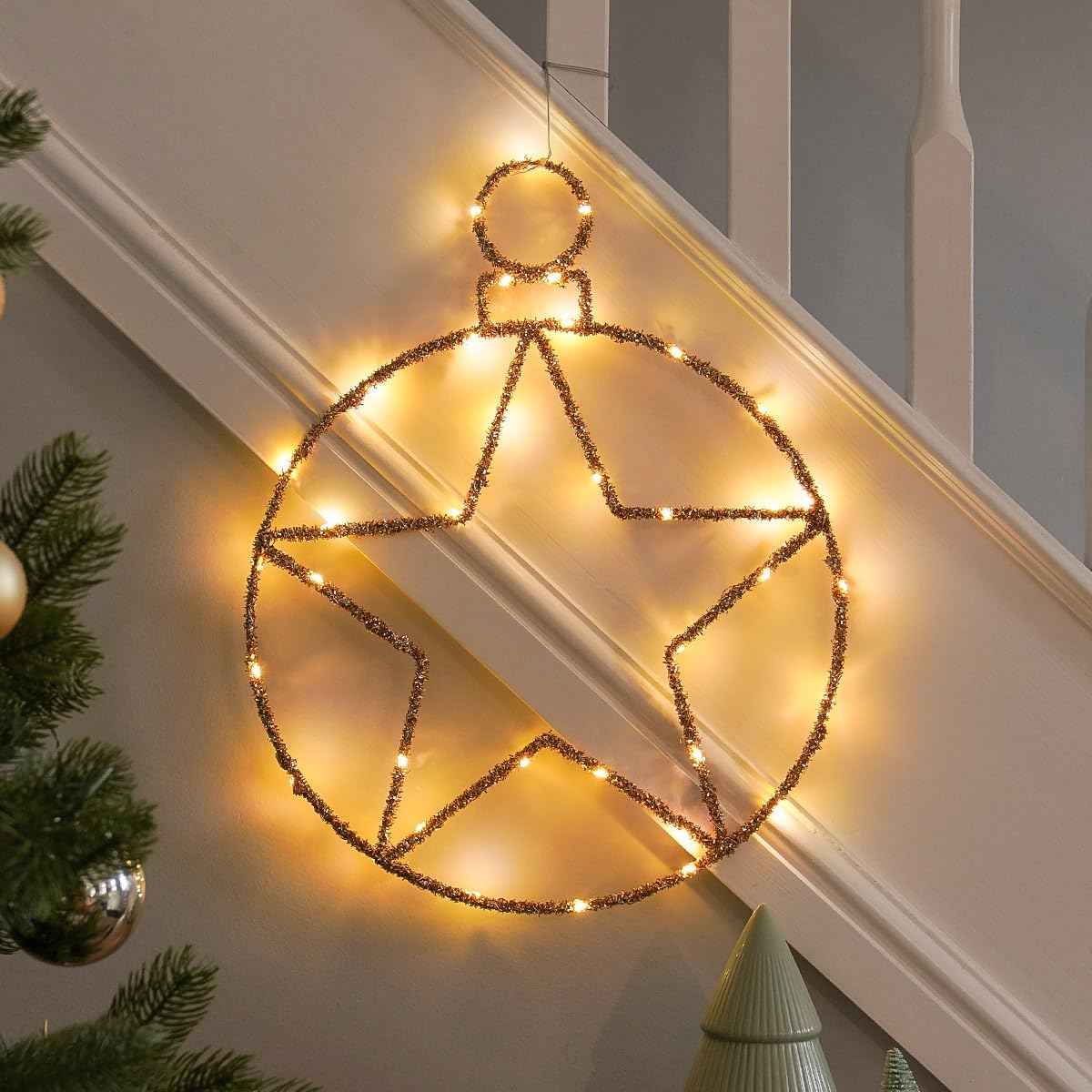 Christmas light up hanging decoration