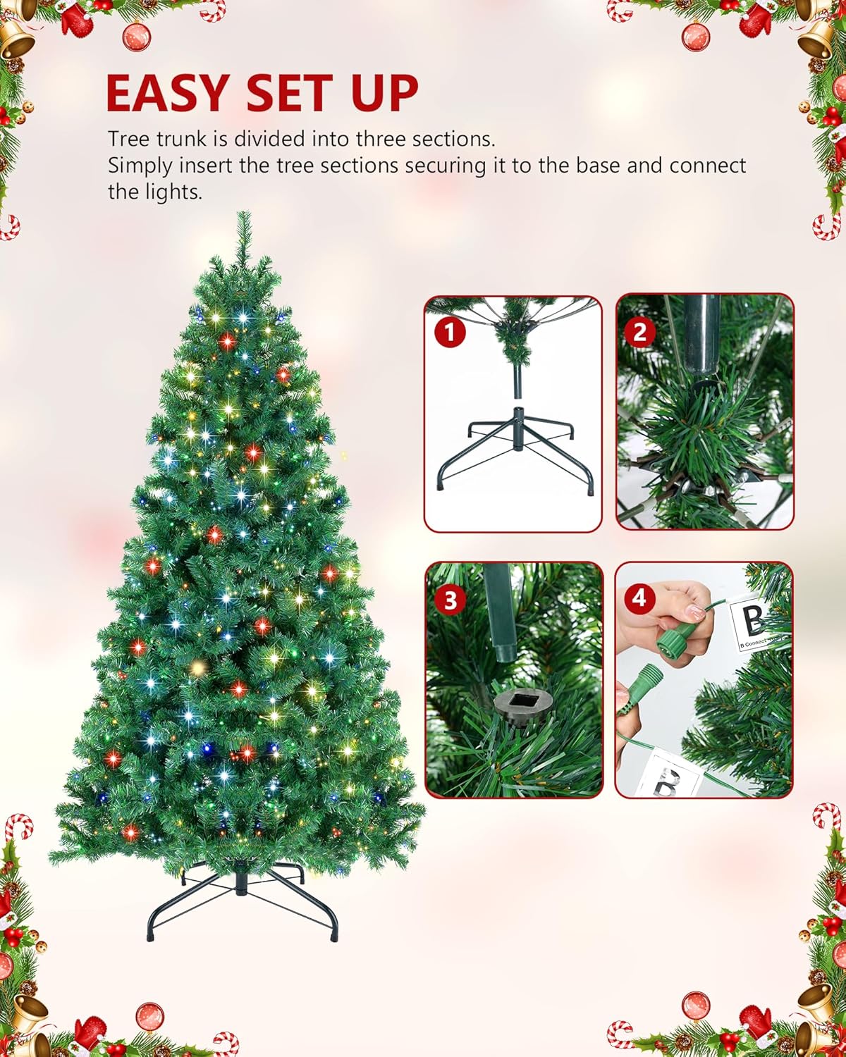 6ft pre lit Christmas tree