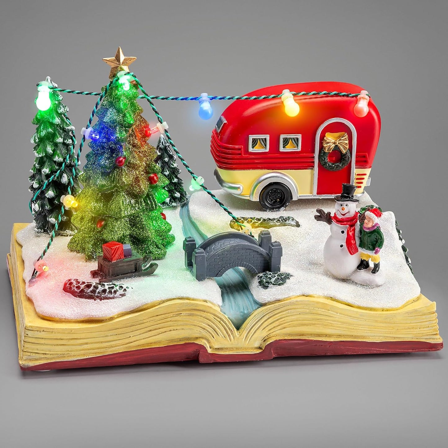 Christmas light up village scene