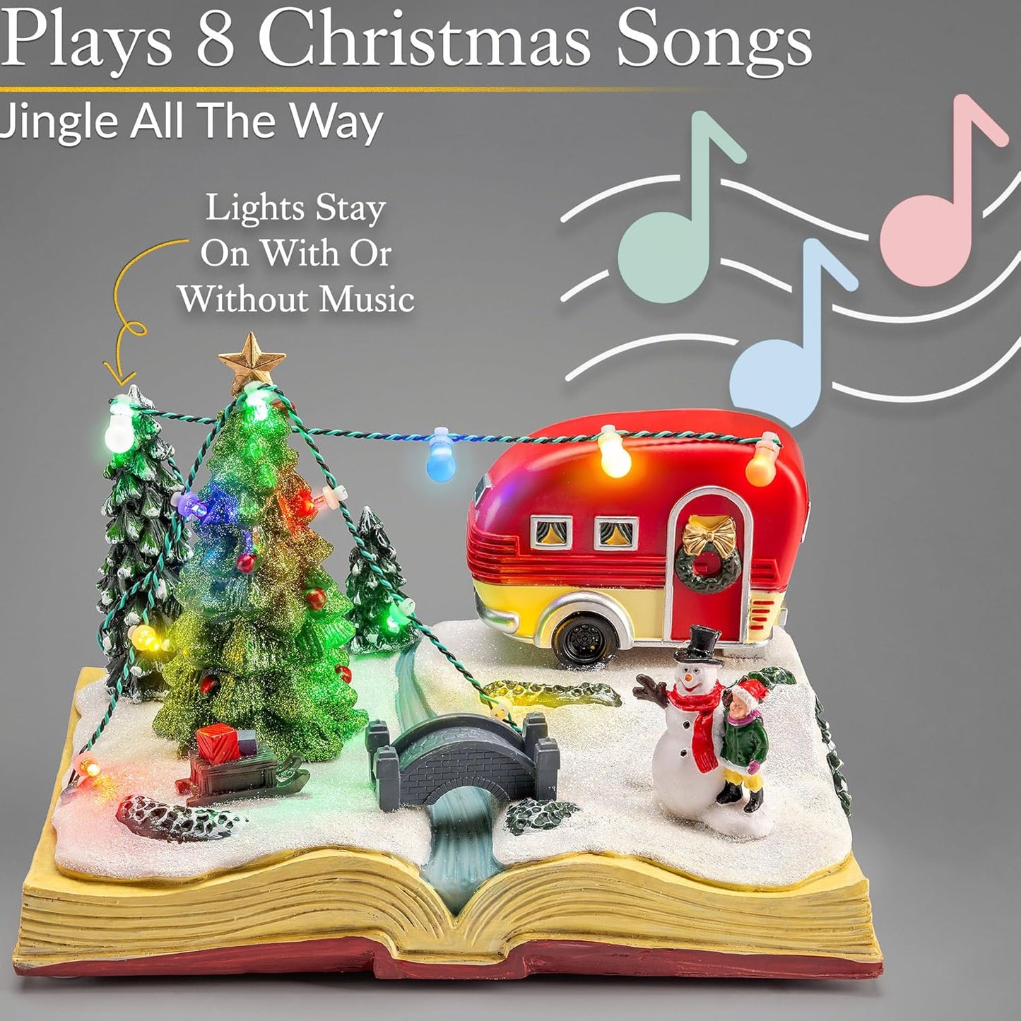 Christmas light up village scene