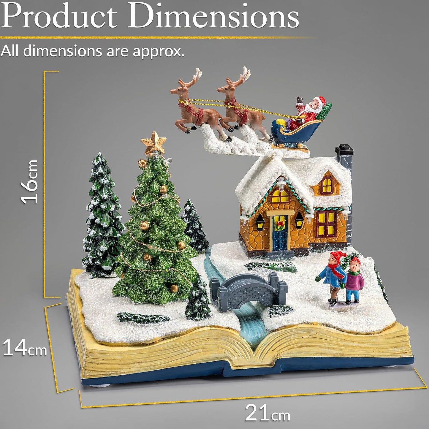 Christmas light up village scene