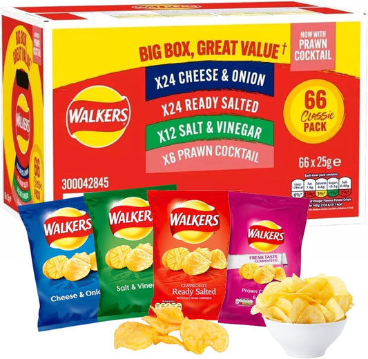 Walkers box of 66 crisps