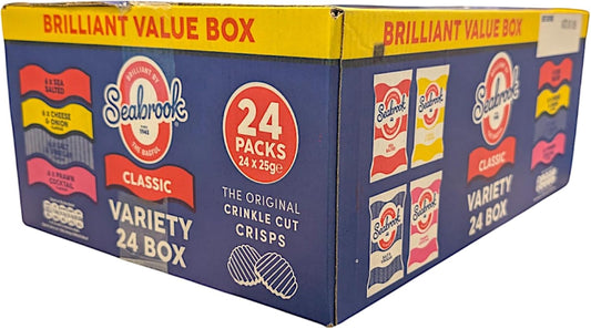 24 packets of seabrook crisps