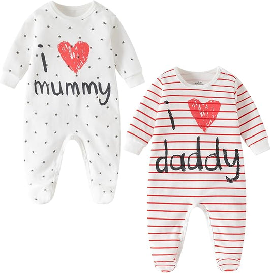 I love mummy/ Daddy babygrows/ sleepsuits