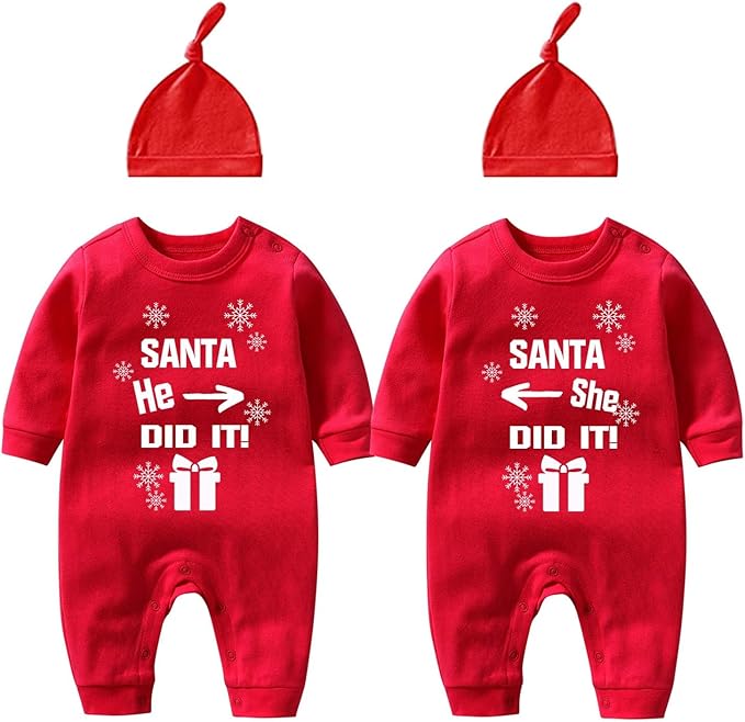 Twin Christmas outfits