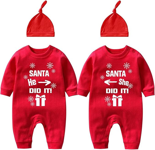 Twin Christmas outfits