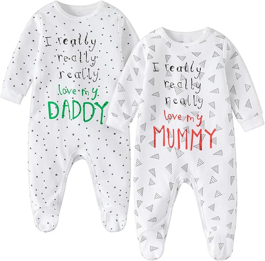 Love mummy / daddy sleepsuits