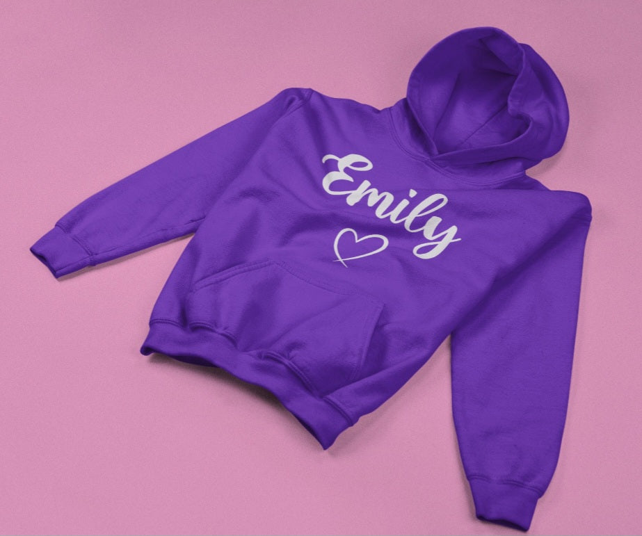 Childrens Personalised Hoodie - Image ,Name