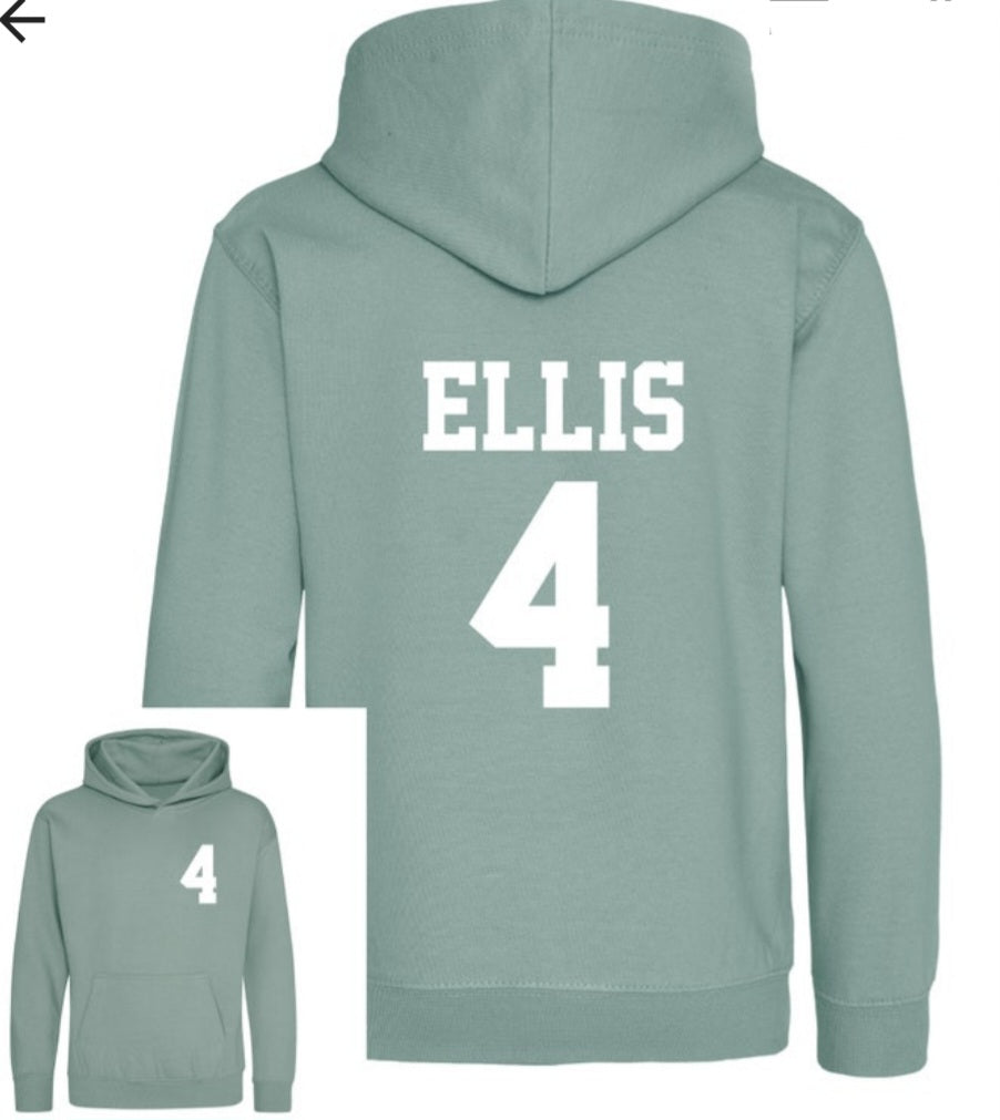 Childrens Personalised Hoodie -Name Age Year ...
