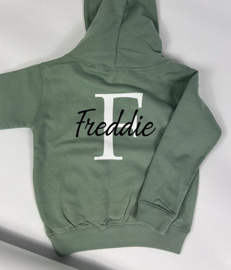 Childrens Personalised Hoodie - Initial, name ..