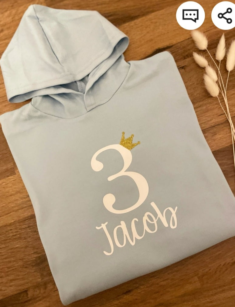 Childrens Personalised Hoodie - Birthday....