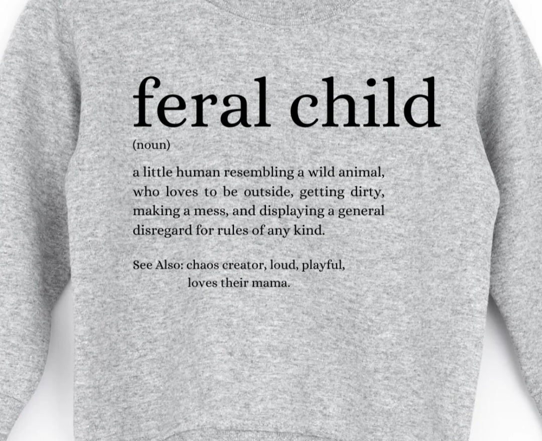 Childrens Personalised Hoodie - Feral Child
