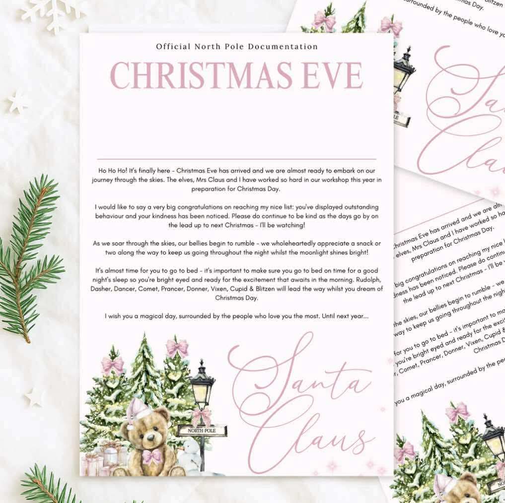 Christmas Eve letter personalised