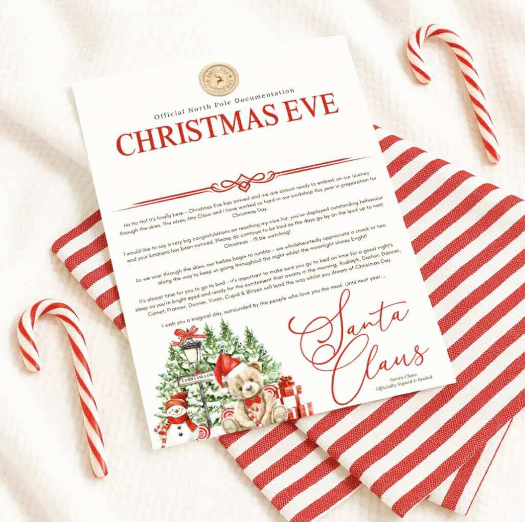 Christmas Eve letter personalised