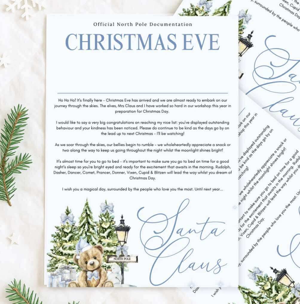 Christmas Eve letter personalised