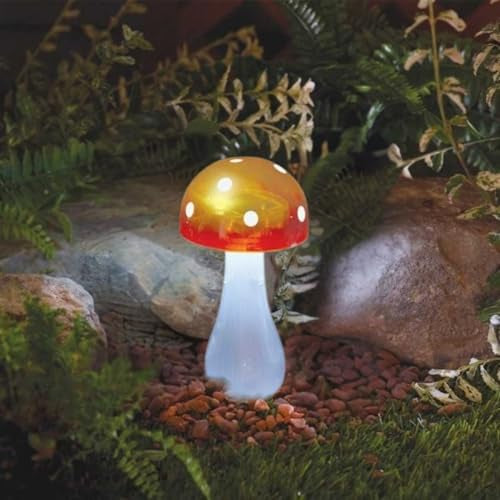 Red Button Solar Mushroom Stake Lights
