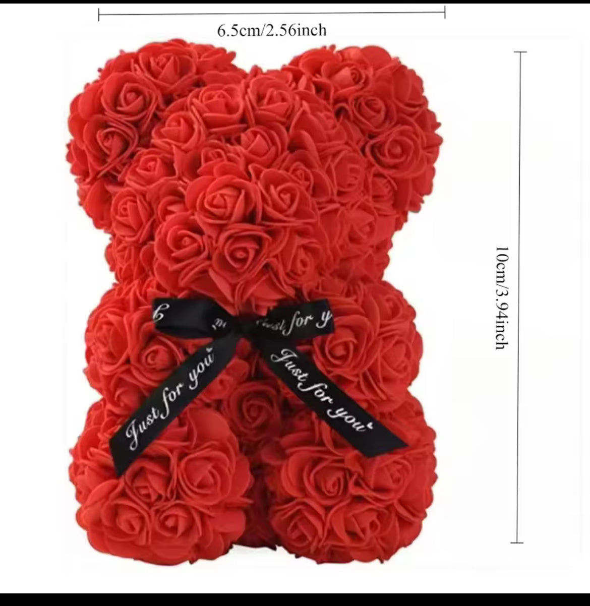 Artificial Flower Eternal Rose Teddy Bear for Mom Mother's Day Birthday Valentine's Day Anniversary Gifts & Decor Miniatures