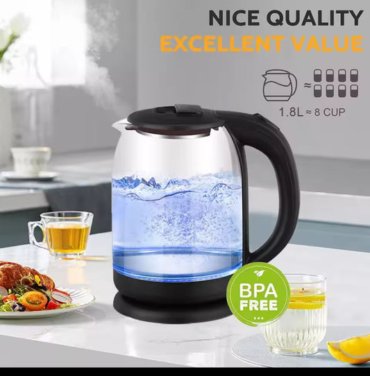 NEW Cordless Electric Kettle 2L Fast Portable Jug Boil Dry Protection 1500W